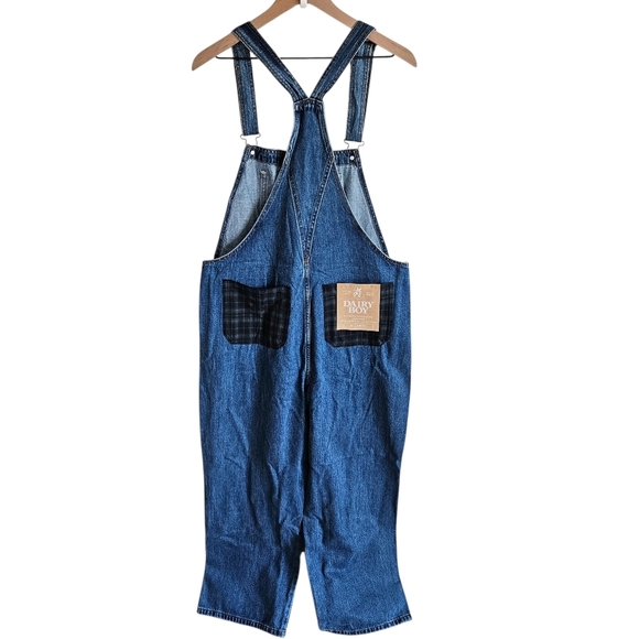 Dairy Boy Medium Blue The Farm Milkman Denim Overalls in Blue Hen NWT - Picture 4 of 16